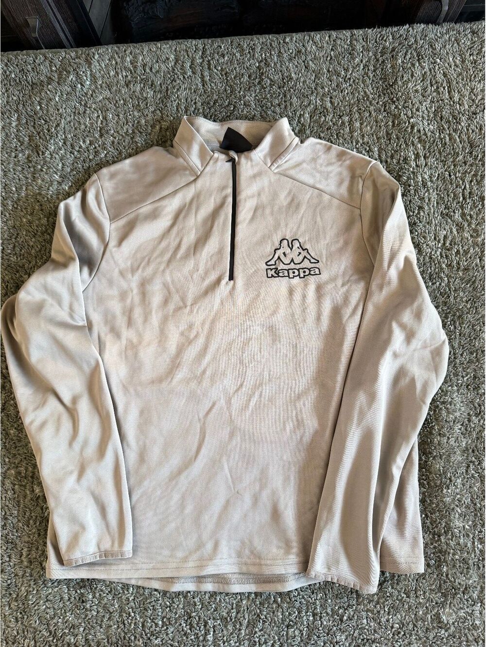 Kappa x Primark Men's Size Large Beige Long Sleeve Training Top